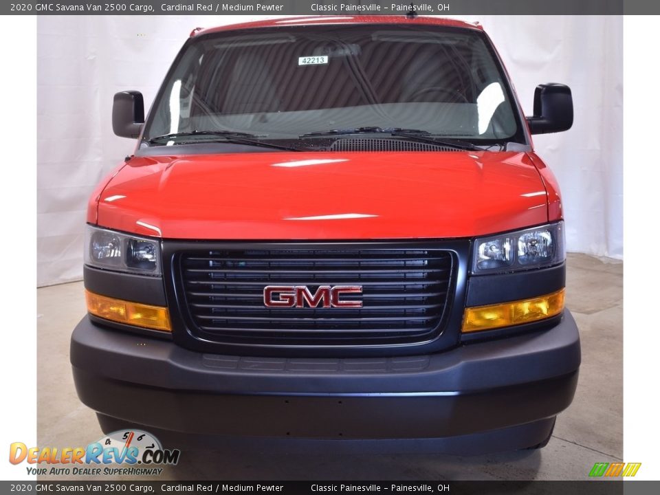 2020 GMC Savana Van 2500 Cargo Cardinal Red / Medium Pewter Photo #4