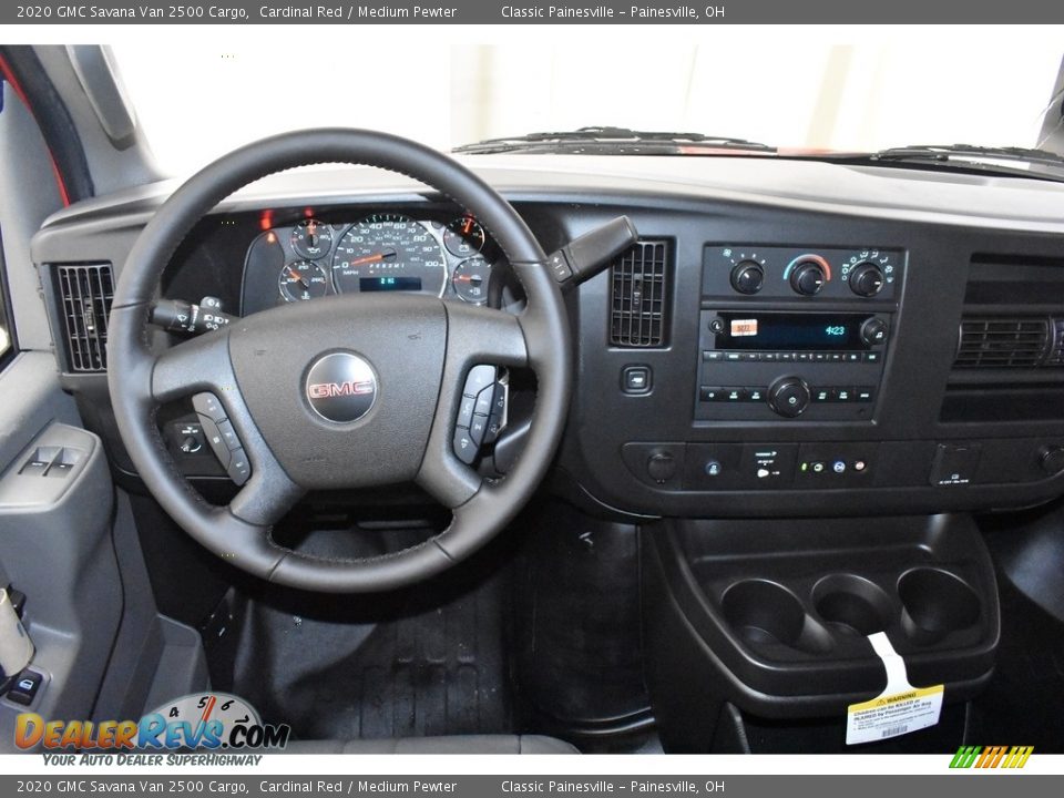 2020 GMC Savana Van 2500 Cargo Cardinal Red / Medium Pewter Photo #9