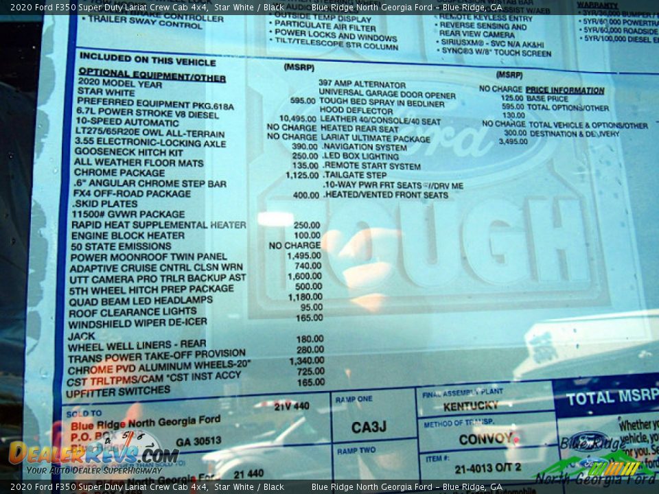 2020 Ford F350 Super Duty Lariat Crew Cab 4x4 Star White / Black Photo #32