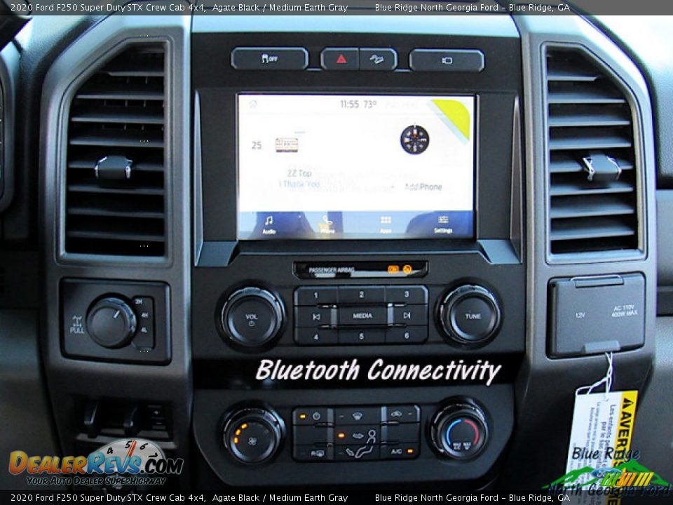 2020 Ford F250 Super Duty STX Crew Cab 4x4 Agate Black / Medium Earth Gray Photo #18