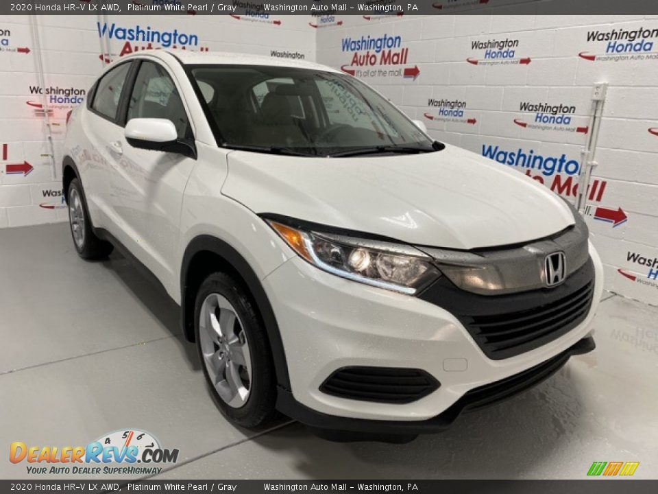 2020 Honda HR-V LX AWD Platinum White Pearl / Gray Photo #2