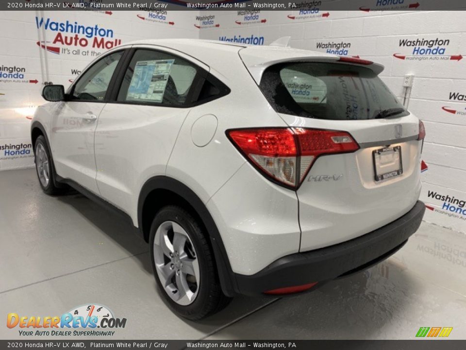 2020 Honda HR-V LX AWD Platinum White Pearl / Gray Photo #6