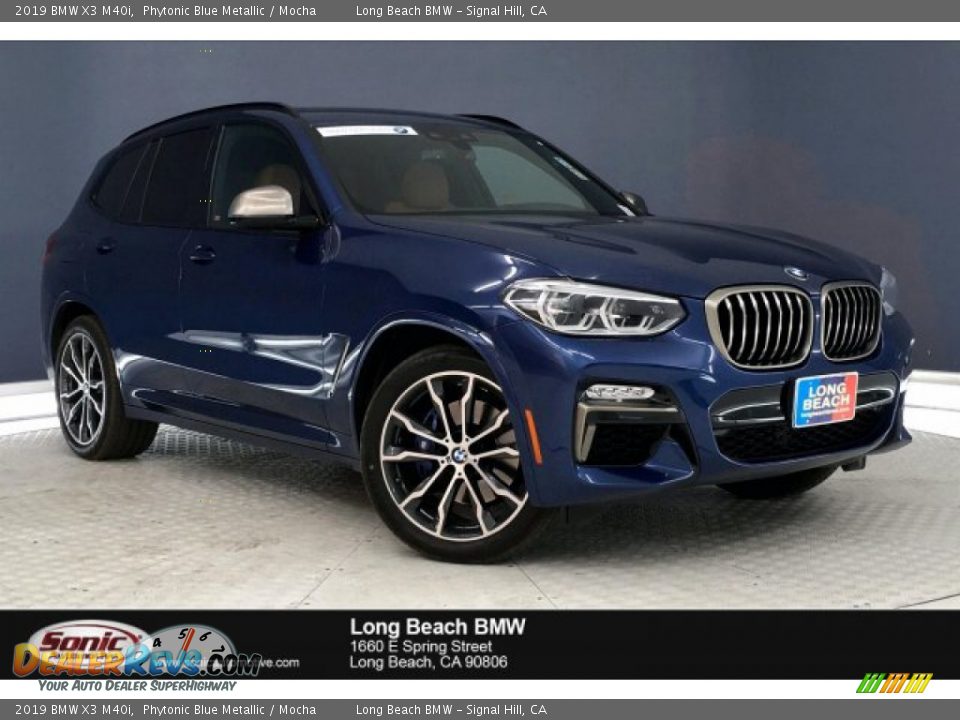 2019 BMW X3 M40i Phytonic Blue Metallic / Mocha Photo #1