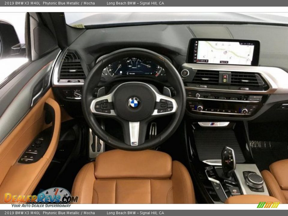 2019 BMW X3 M40i Phytonic Blue Metallic / Mocha Photo #4