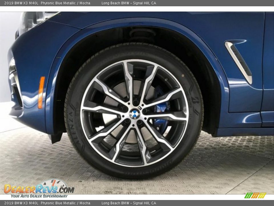 2019 BMW X3 M40i Phytonic Blue Metallic / Mocha Photo #8