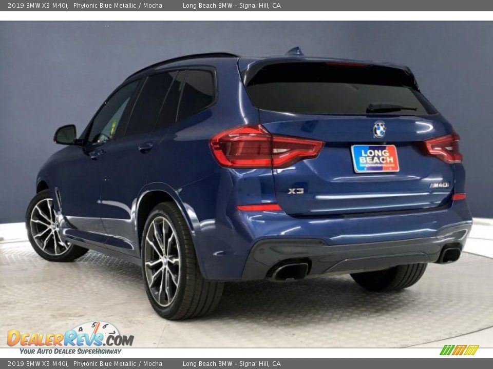 2019 BMW X3 M40i Phytonic Blue Metallic / Mocha Photo #10