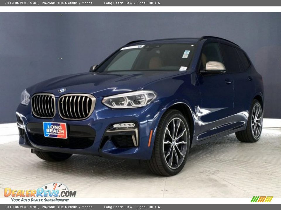 2019 BMW X3 M40i Phytonic Blue Metallic / Mocha Photo #12