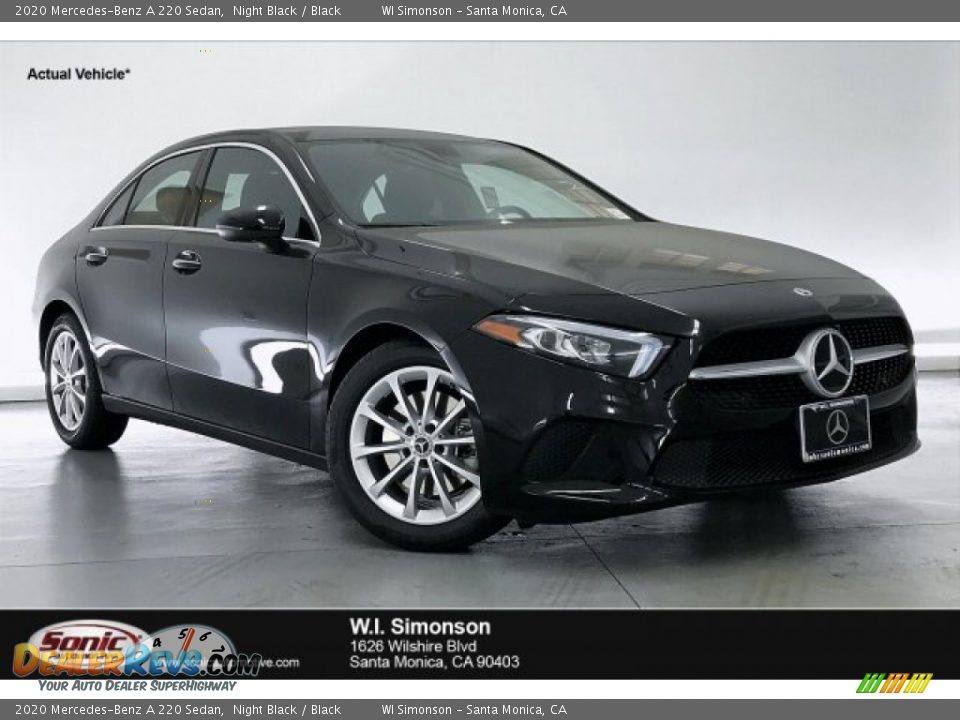 2020 Mercedes-Benz A 220 Sedan Night Black / Black Photo #1