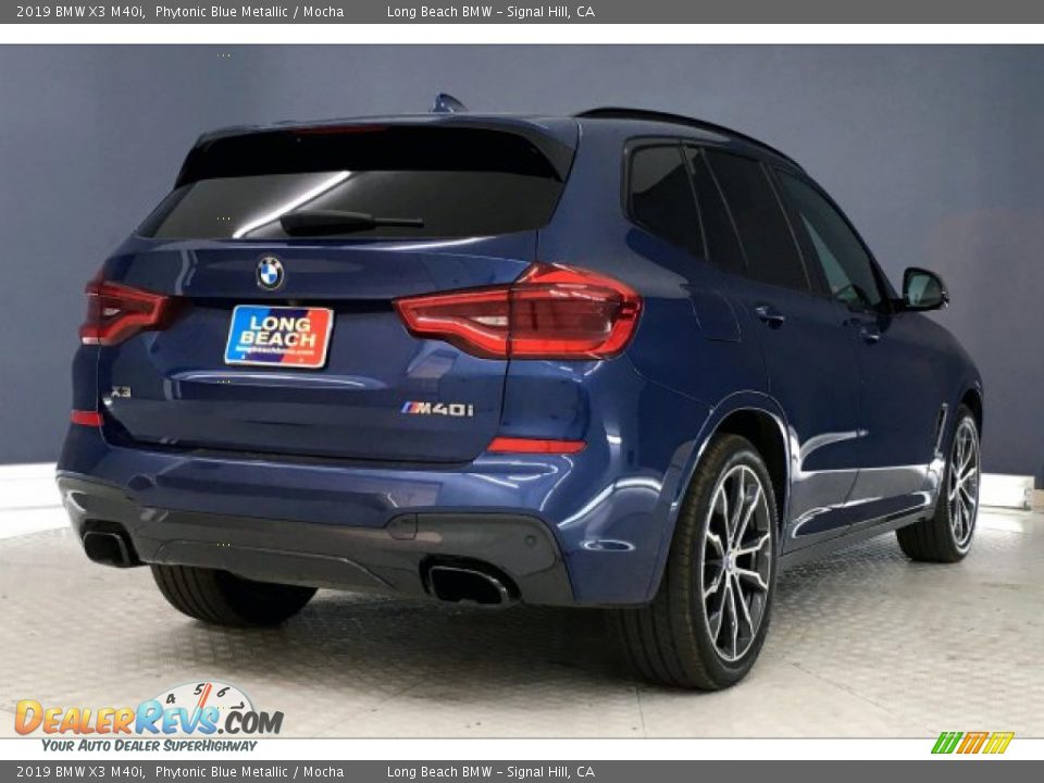 2019 BMW X3 M40i Phytonic Blue Metallic / Mocha Photo #30