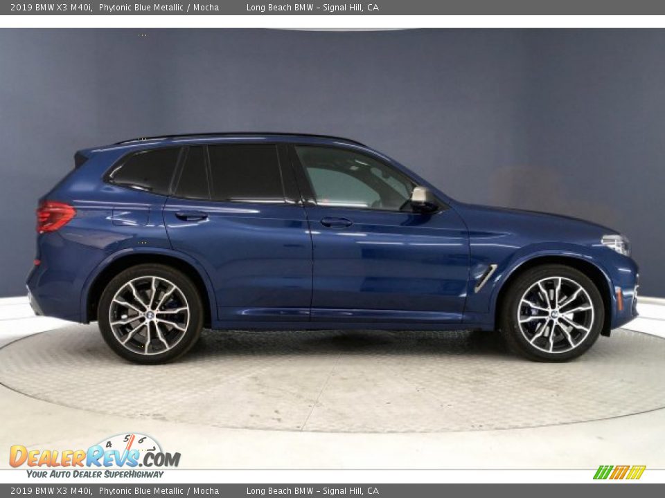 2019 BMW X3 M40i Phytonic Blue Metallic / Mocha Photo #31