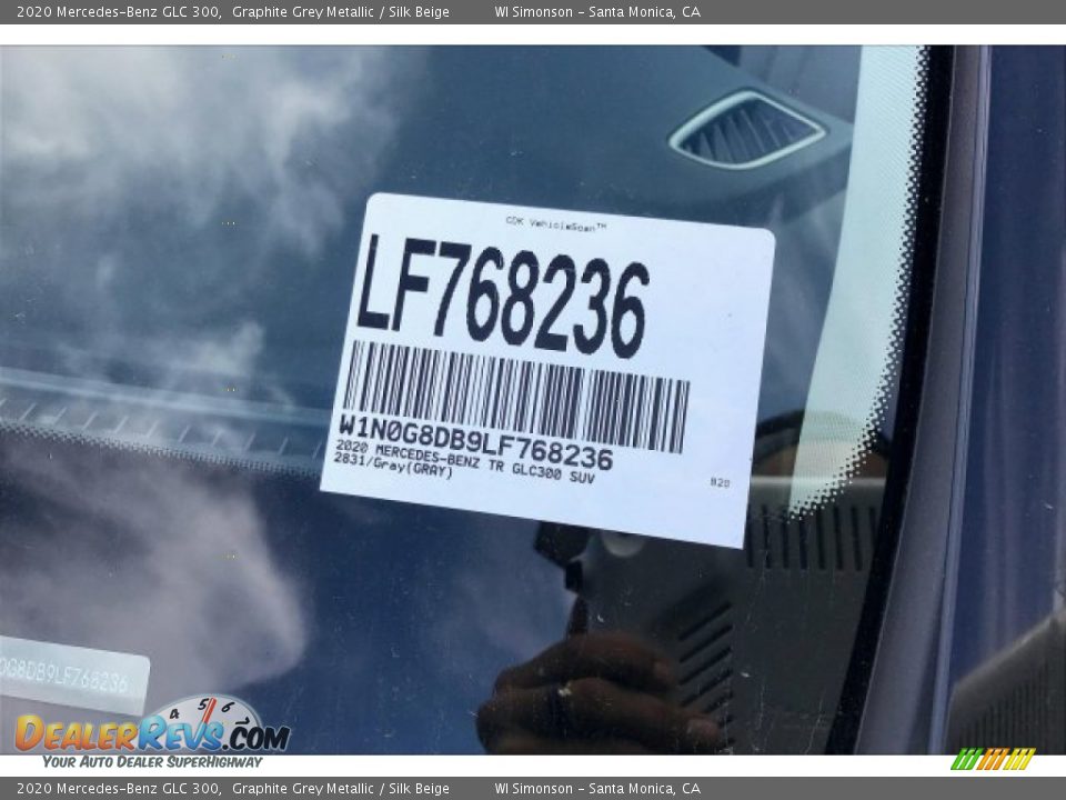 2020 Mercedes-Benz GLC 300 Graphite Grey Metallic / Silk Beige Photo #11