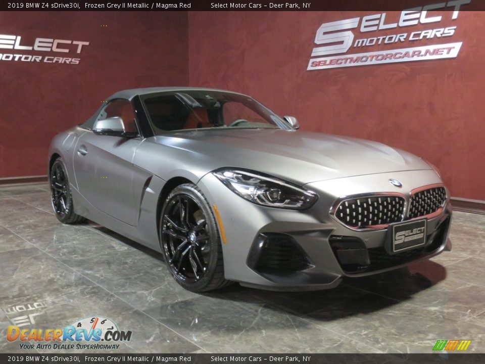 2019 BMW Z4 sDrive30i Frozen Grey II Metallic / Magma Red Photo #3