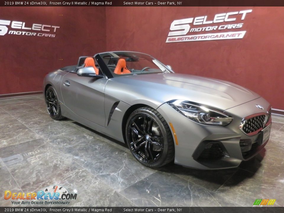 2019 BMW Z4 sDrive30i Frozen Grey II Metallic / Magma Red Photo #4