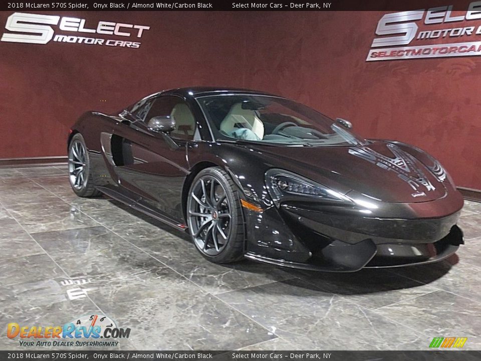 2018 McLaren 570S Spider Onyx Black / Almond White/Carbon Black Photo #4