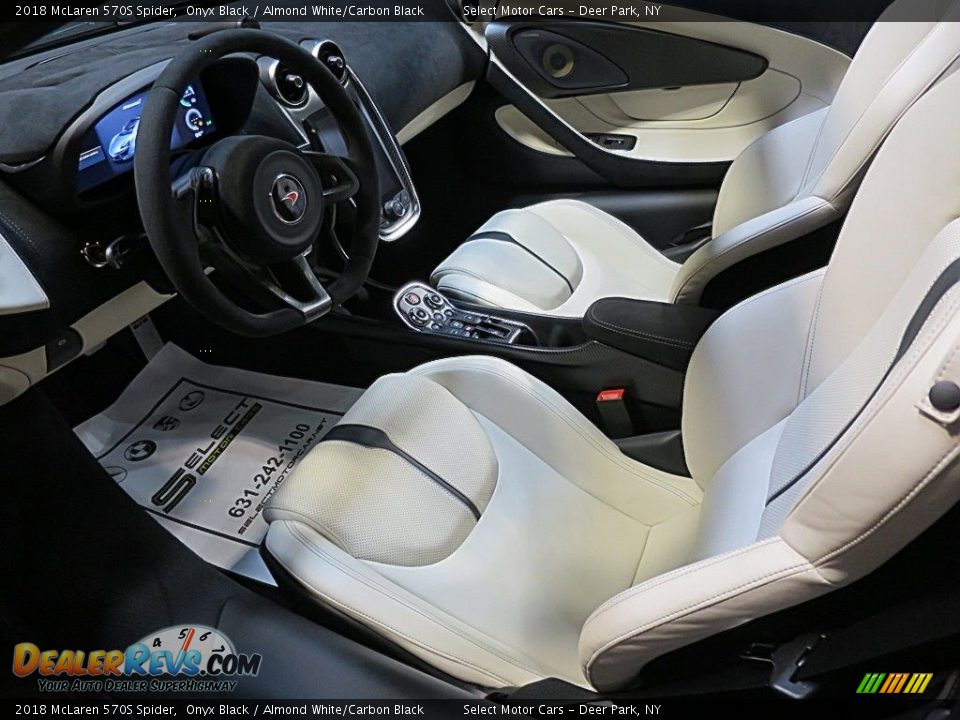 Almond White/Carbon Black Interior - 2018 McLaren 570S Spider Photo #9