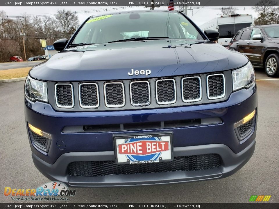 2020 Jeep Compass Sport 4x4 Jazz Blue Pearl / Sandstorm/Black Photo #16