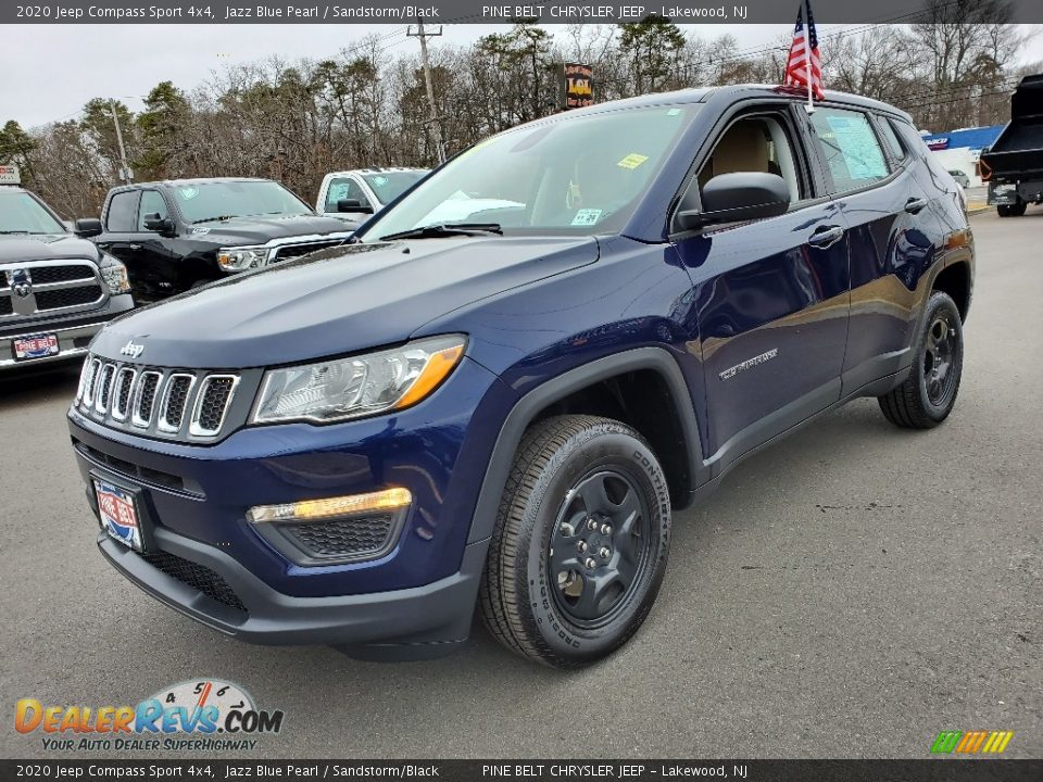 2020 Jeep Compass Sport 4x4 Jazz Blue Pearl / Sandstorm/Black Photo #17