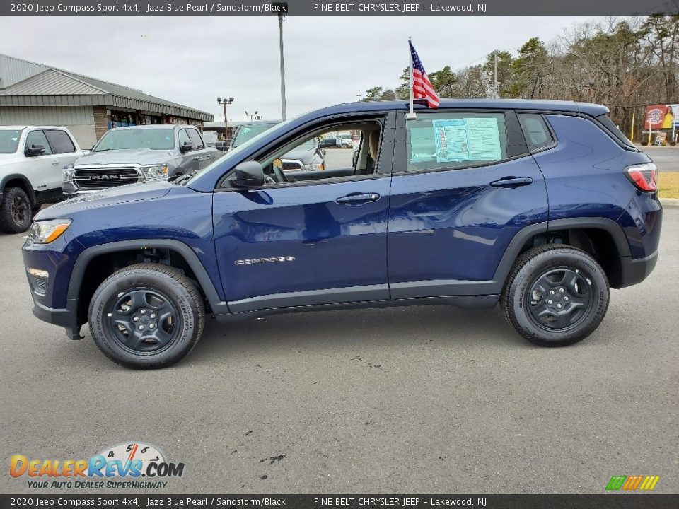 2020 Jeep Compass Sport 4x4 Jazz Blue Pearl / Sandstorm/Black Photo #18