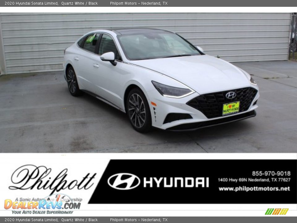 2020 Hyundai Sonata Limited Quartz White / Black Photo #1