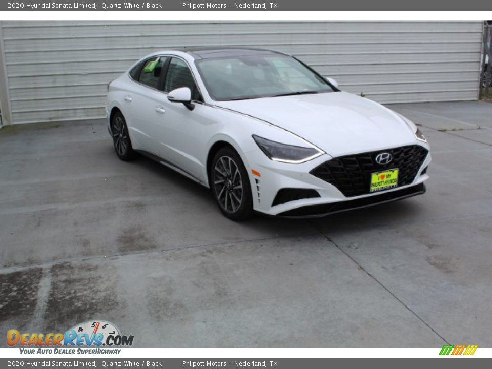 2020 Hyundai Sonata Limited Quartz White / Black Photo #2