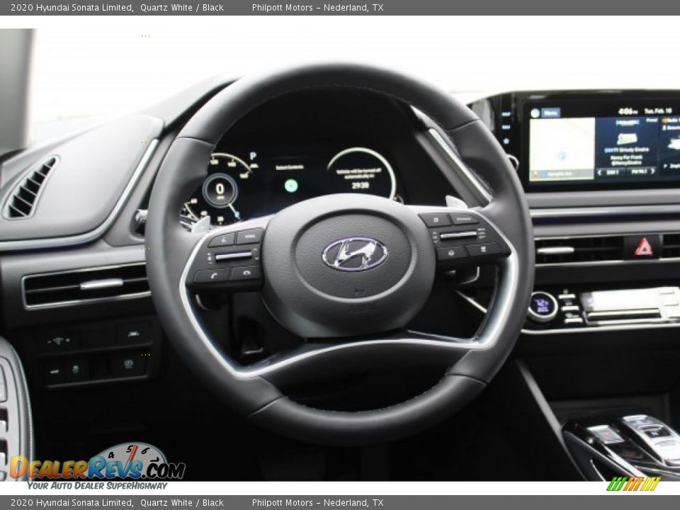2020 Hyundai Sonata Limited Quartz White / Black Photo #23