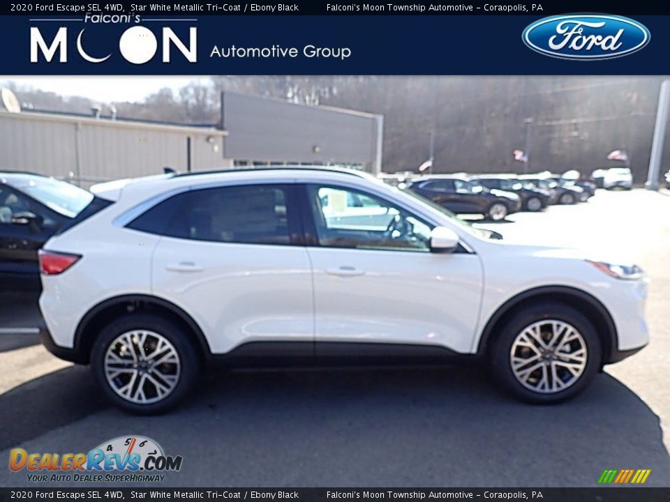 2020 Ford Escape SEL 4WD Star White Metallic Tri-Coat / Ebony Black Photo #1