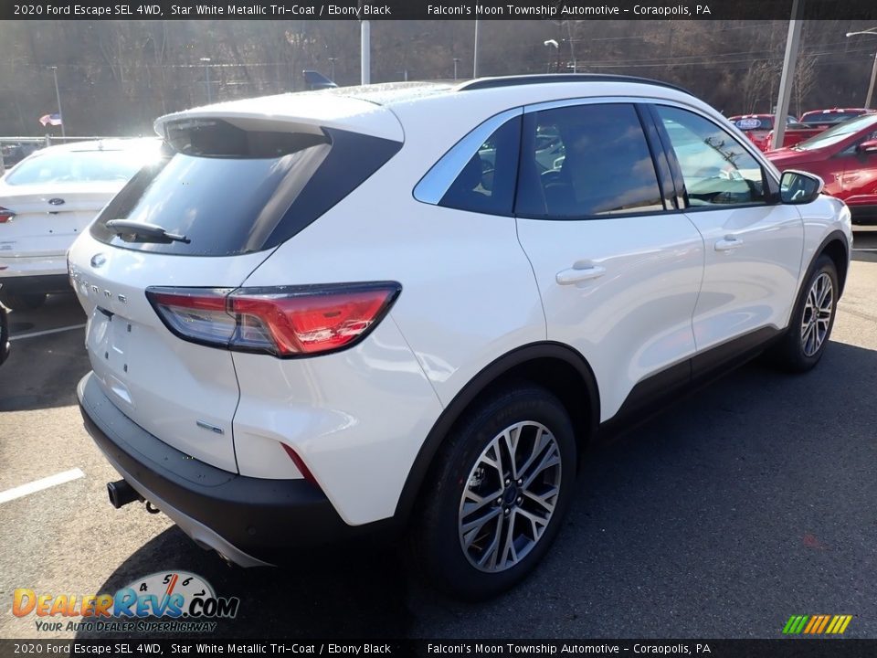 2020 Ford Escape SEL 4WD Star White Metallic Tri-Coat / Ebony Black Photo #2