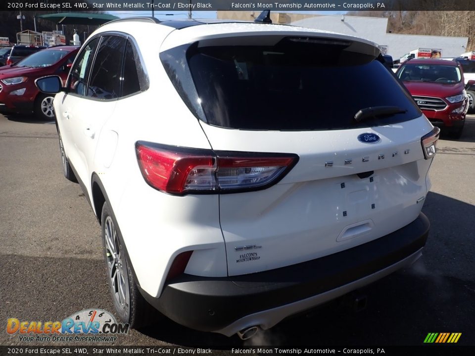 2020 Ford Escape SEL 4WD Star White Metallic Tri-Coat / Ebony Black Photo #6