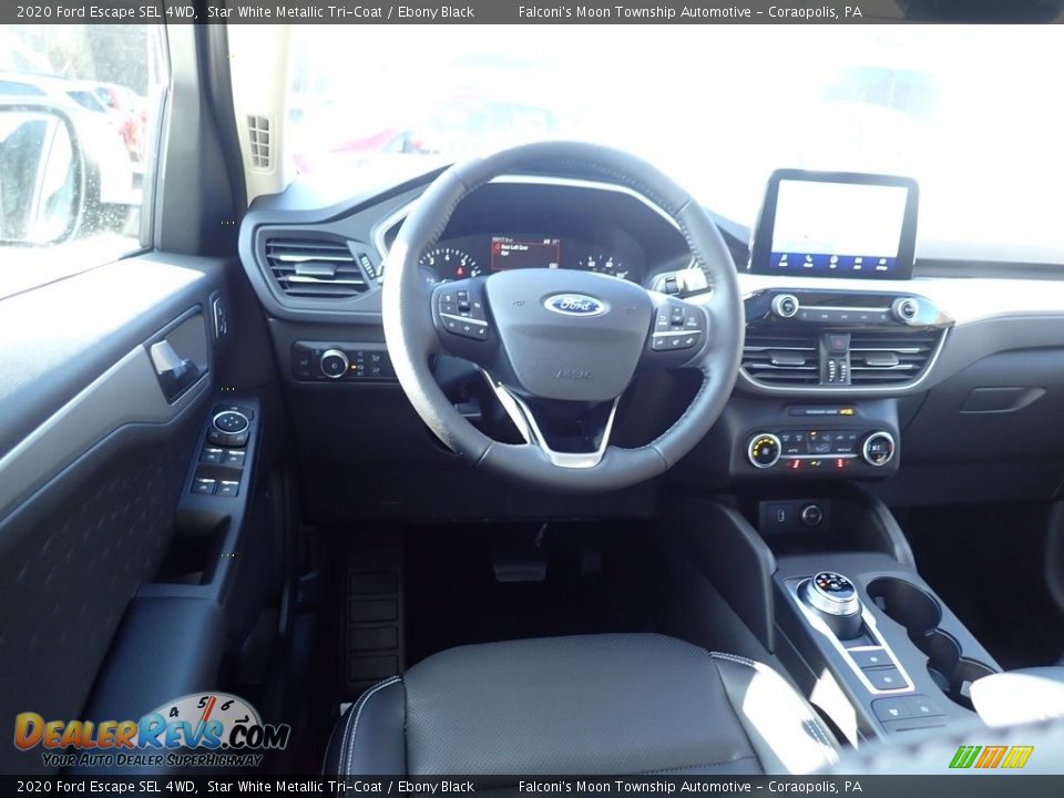 2020 Ford Escape SEL 4WD Star White Metallic Tri-Coat / Ebony Black Photo #9