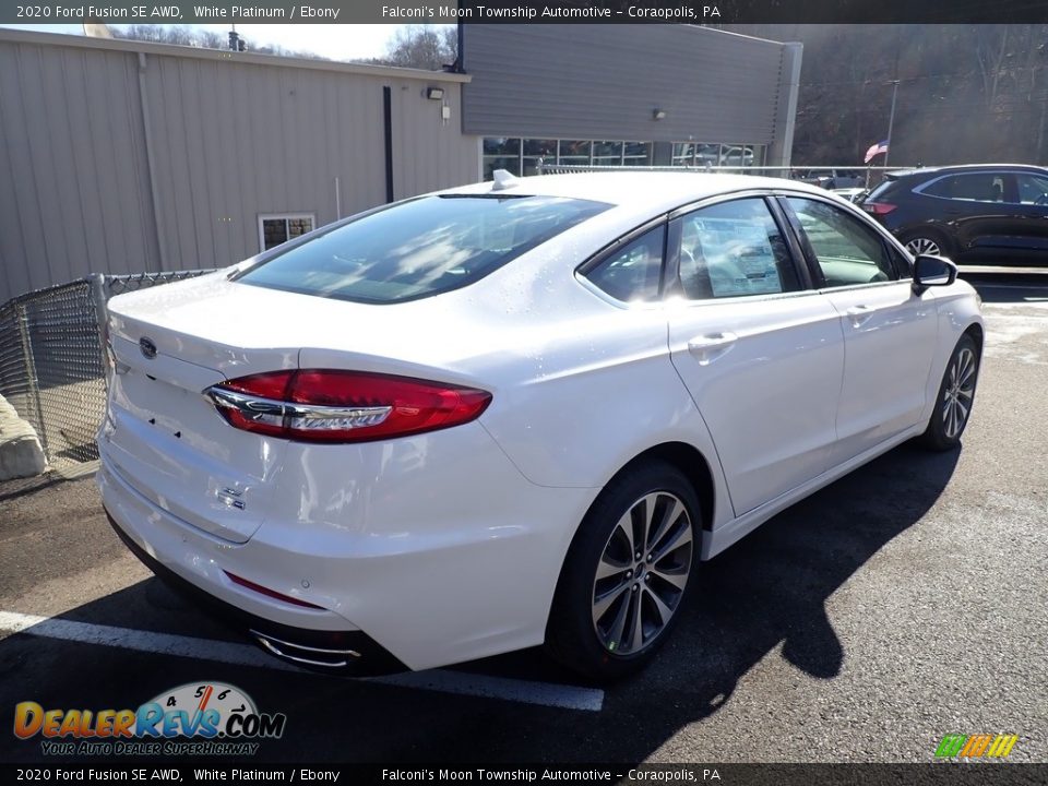 2020 Ford Fusion SE AWD White Platinum / Ebony Photo #2