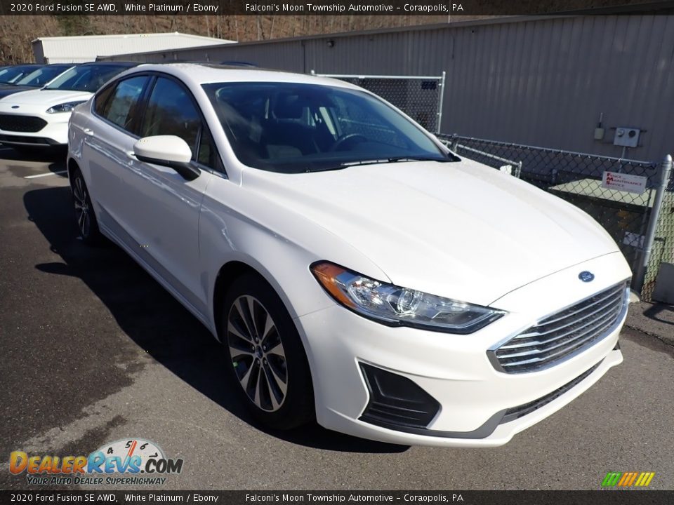 2020 Ford Fusion SE AWD White Platinum / Ebony Photo #3