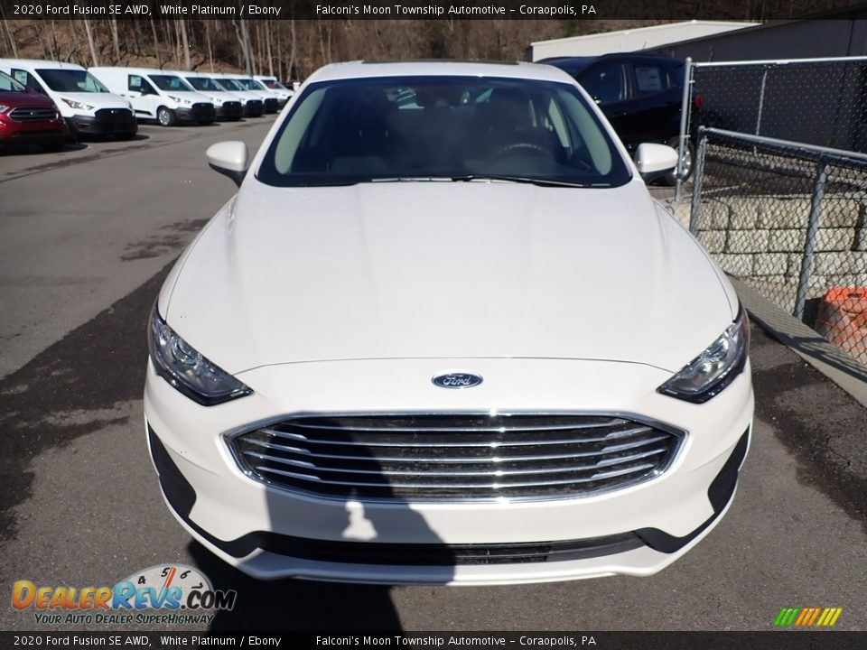 2020 Ford Fusion SE AWD White Platinum / Ebony Photo #4