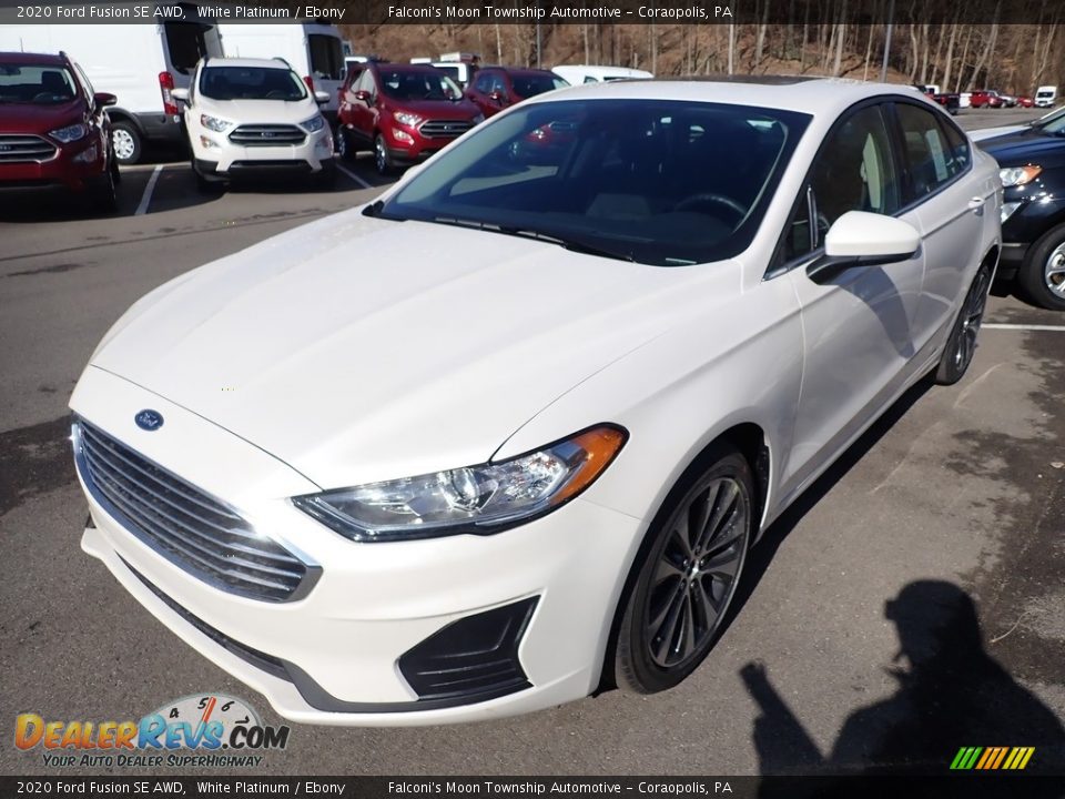 2020 Ford Fusion SE AWD White Platinum / Ebony Photo #5