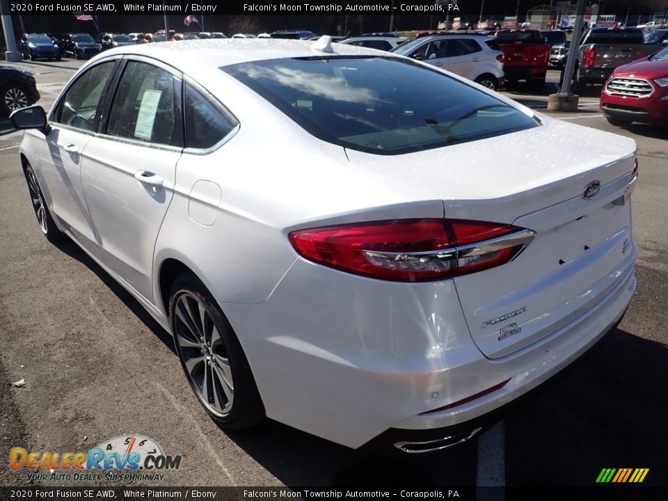 2020 Ford Fusion SE AWD White Platinum / Ebony Photo #6