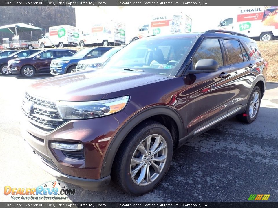 2020 Ford Explorer XLT 4WD Rich Copper Metallic / Ebony Photo #4