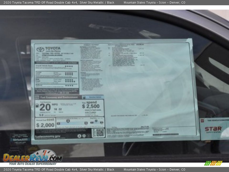 2020 Toyota Tacoma TRD Off Road Double Cab 4x4 Silver Sky Metallic / Black Photo #11