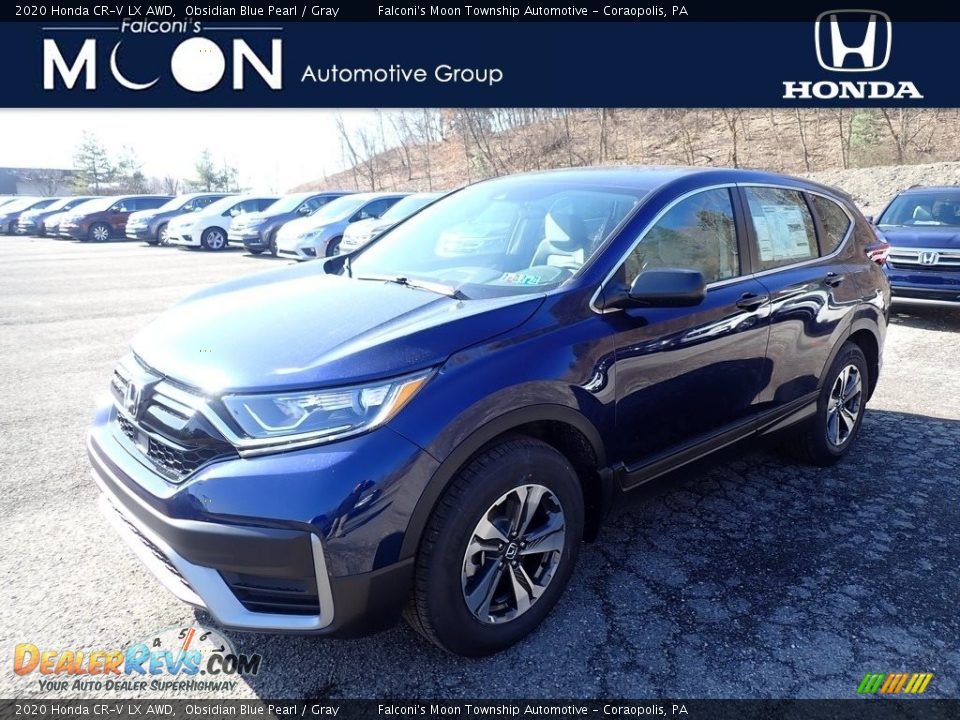 2020 Honda CR-V LX AWD Obsidian Blue Pearl / Gray Photo #1