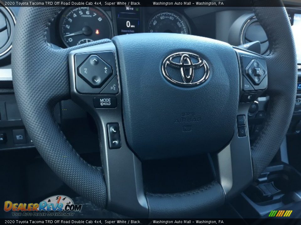 2020 Toyota Tacoma TRD Off Road Double Cab 4x4 Super White / Black Photo #6