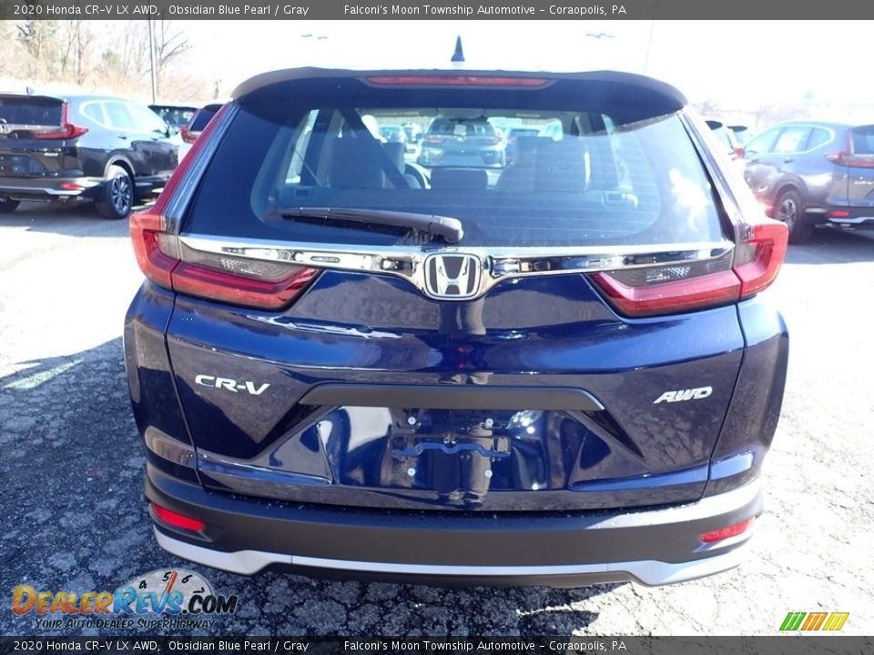 2020 Honda CR-V LX AWD Obsidian Blue Pearl / Gray Photo #3