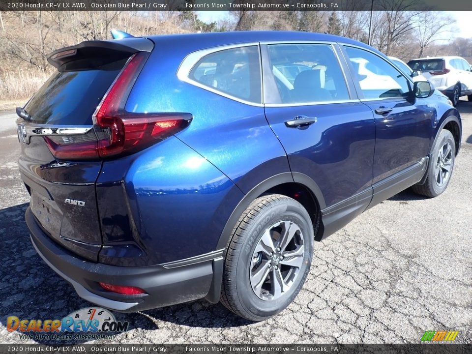 2020 Honda CR-V LX AWD Obsidian Blue Pearl / Gray Photo #4