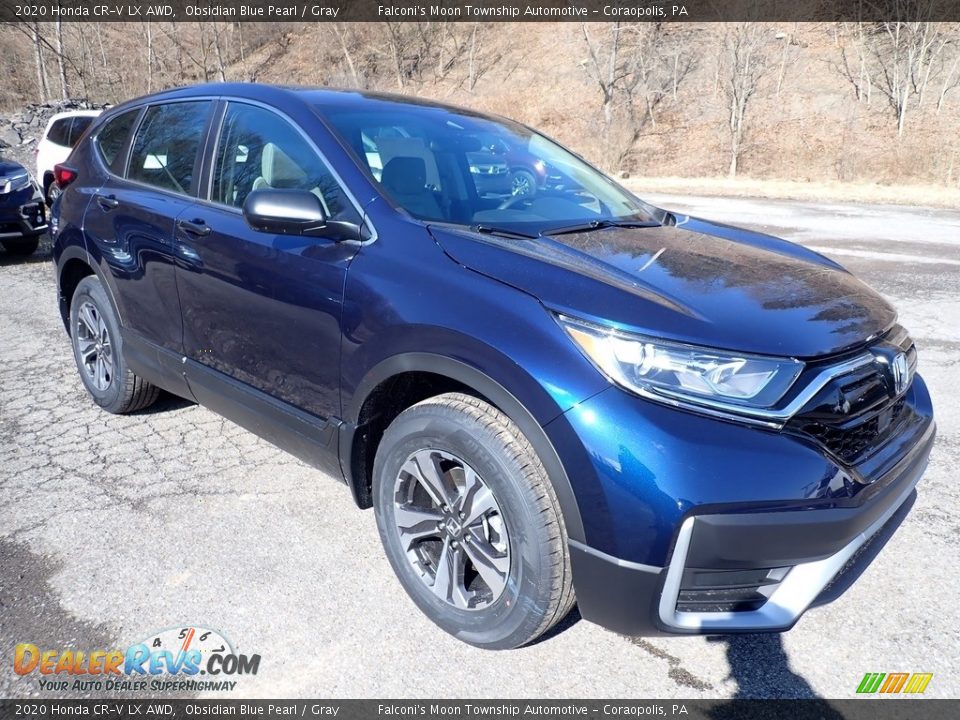 2020 Honda CR-V LX AWD Obsidian Blue Pearl / Gray Photo #5