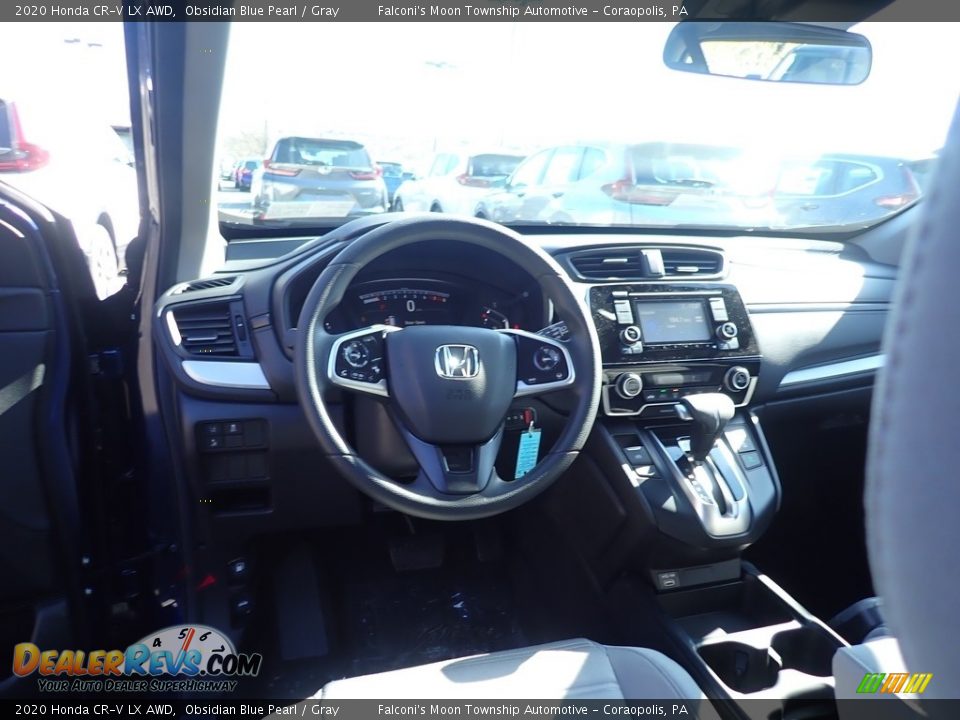 2020 Honda CR-V LX AWD Obsidian Blue Pearl / Gray Photo #10