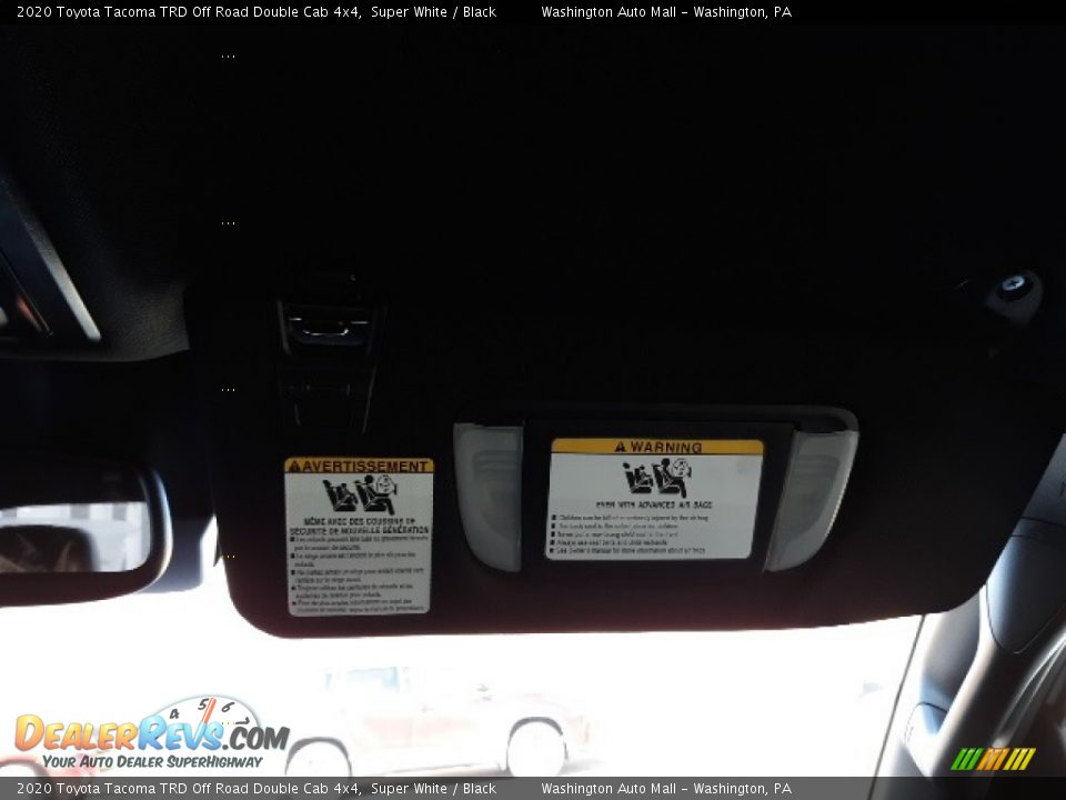 2020 Toyota Tacoma TRD Off Road Double Cab 4x4 Super White / Black Photo #22