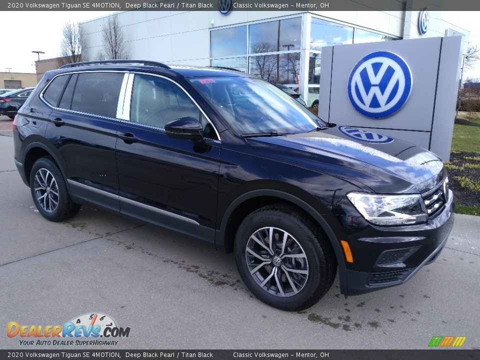 Deep Black Pearl 2020 Volkswagen Tiguan SE 4MOTION Photo #2