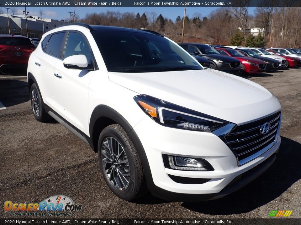2020 Hyundai Tucson Ultimate AWD Cream White Pearl / Beige Photo #3