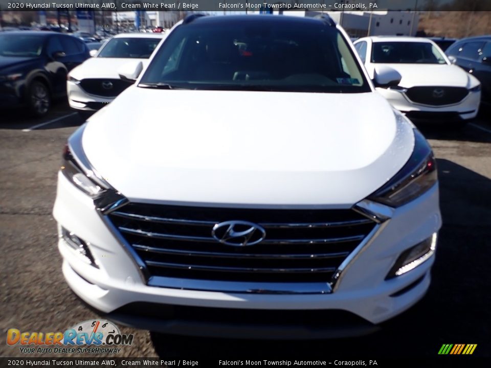 2020 Hyundai Tucson Ultimate AWD Cream White Pearl / Beige Photo #4