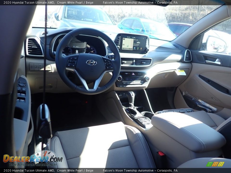 2020 Hyundai Tucson Ultimate AWD Cream White Pearl / Beige Photo #9
