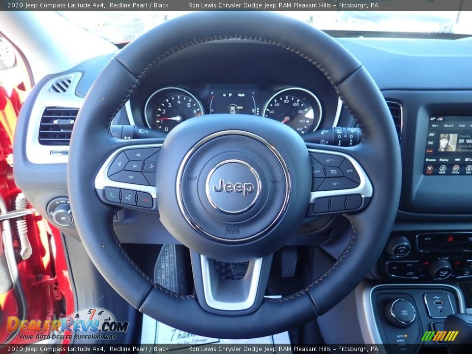 2020 Jeep Compass Latitude 4x4 Redline Pearl / Black Photo #20
