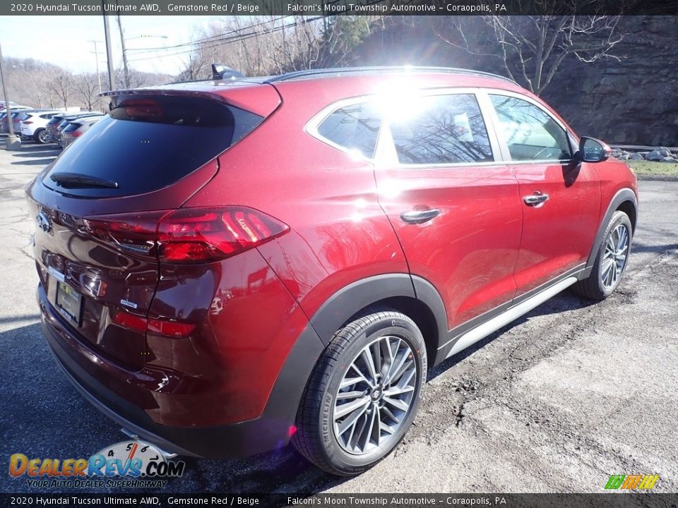 2020 Hyundai Tucson Ultimate AWD Gemstone Red / Beige Photo #2