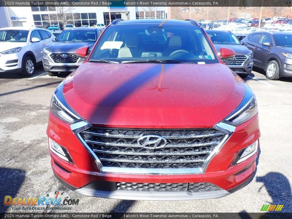 2020 Hyundai Tucson Ultimate AWD Gemstone Red / Beige Photo #4